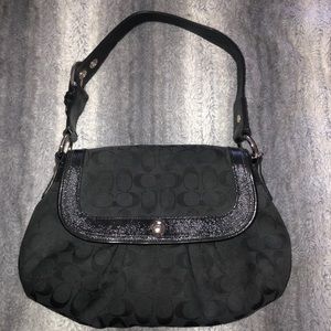 Vintage Coach Print Shoulder Bag